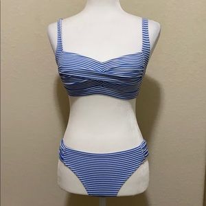 Nip tuck swim Navy and white swim suit
